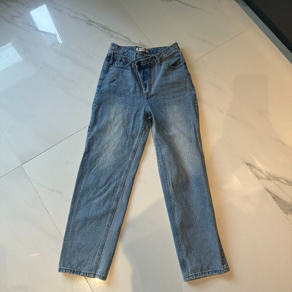 Overlapping Blue Baggy Jeans - Picture 2 of 3